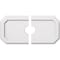 Ekena Millwork Emerald Architectural Grade PVC Ceiling Medallion, 22"W x 11"H x 3"ID x 7 1/2"C x 1"P, Two-Piece CMP22X11ED2-03000 - alternate 1